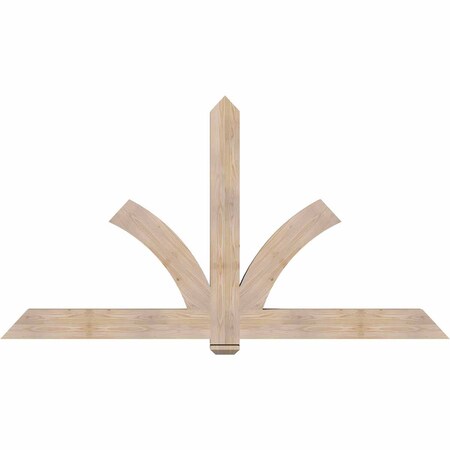 Ekena Millwork Redmond Smooth Timber Gable Bracket, Douglas Fir, 84"W x 45"H x 3 1/2"D x 5 1/2"F, 13/12 Pitch GBW084X45X0406RED00SDF